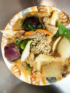 簡単きな粉梅ドレ味豚こま大根青椒肉絲風-レシピのメイン写真