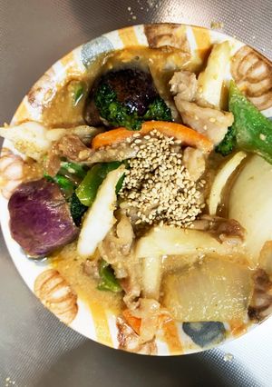 簡単きな粉梅ドレ味豚こま大根青椒肉絲風-レシピのメイン写真