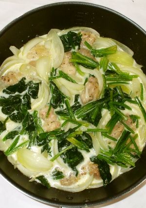 鶏ほうれん草豆乳煮♪簡単眠れない方に薬膳-レシピのメイン写真