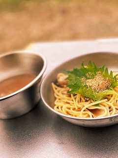 漬け鶏と舞茸の胡麻和えパスタ-レシピのメイン写真