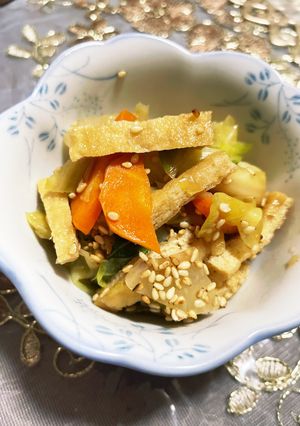 備忘録キャベツと冷凍野菜の炒り煮-レシピのメイン写真