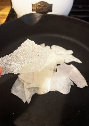 電子レンジでライスペーパーチップス-レシピのメイン写真