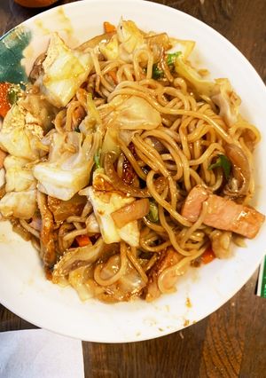 お一人様！市販の焼きそばをきな粉でコク旨-レシピのメイン写真