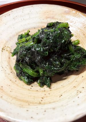 某胡麻団子で作るほうれん草の胡麻和え-レシピのメイン写真