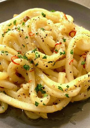 レンジで作る!プロ直伝!ペペロンうどん-レシピのメイン写真