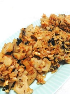 レンコンとツナの味噌炊き込みご飯-レシピのメイン写真