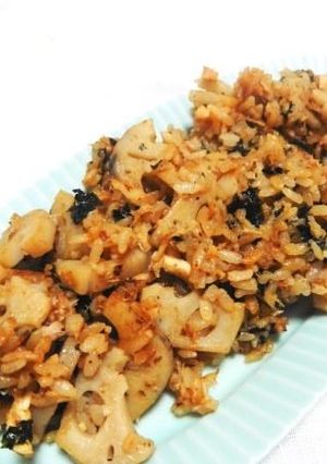 レンコンとツナの味噌炊き込みご飯-レシピのメイン写真