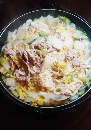 豚肉と白菜の関西風うどんすき-レシピのメイン写真