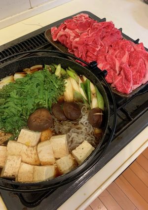特別なご褒美！！贅沢なすき焼き♪♪♪-レシピのメイン写真