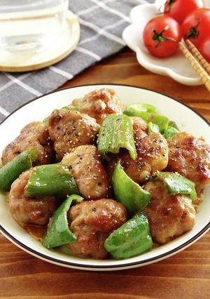 ☆簡単☆豚こまボールのガリマヨポン焼き-レシピのメイン写真