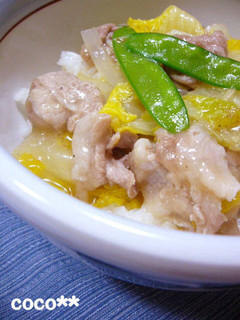 やわらか豚肉と白菜の中華どんぶり-レシピのメイン写真