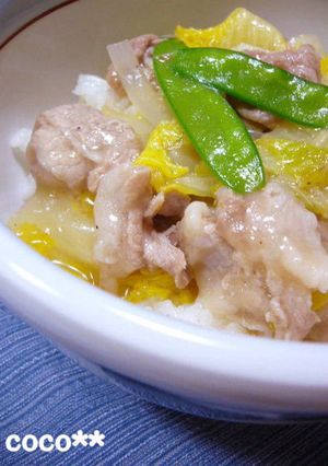 やわらか豚肉と白菜の中華どんぶり-レシピのメイン写真