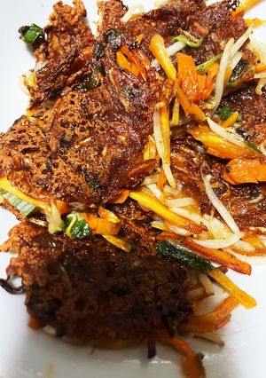 フラフラな時　にんじんともやしのお焼き-レシピのメイン写真