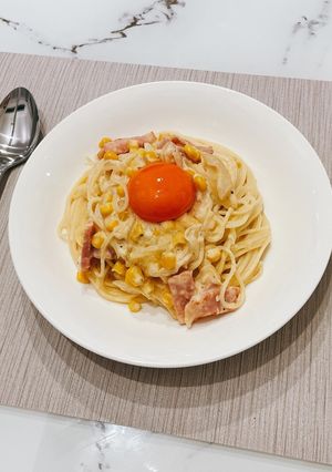 牛乳で作るいつものカルボナーラ-レシピのメイン写真