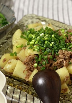 簡単♡豚ひき肉とじゃがいものあんかけ-レシピのメイン写真