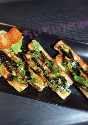 居酒屋風☆竹輪の明太マヨ＆チーズ焼き♡-レシピのメイン写真