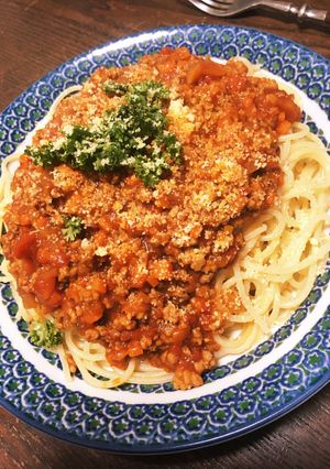 簡単！ミートソーススパゲティ-レシピのメイン写真