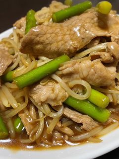 豚肉とニンニクの芽オイスターソース炒め-レシピのメイン写真