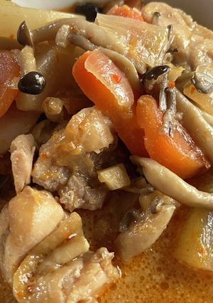 やみつき♫ 鶏肉のクリーミーピリ辛煮込み-レシピのメイン写真