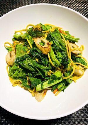 九州とんこつ焼きそば 菜の花入り-レシピのメイン写真