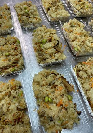年末冷蔵庫整理炊き込みご飯20人分-レシピのメイン写真