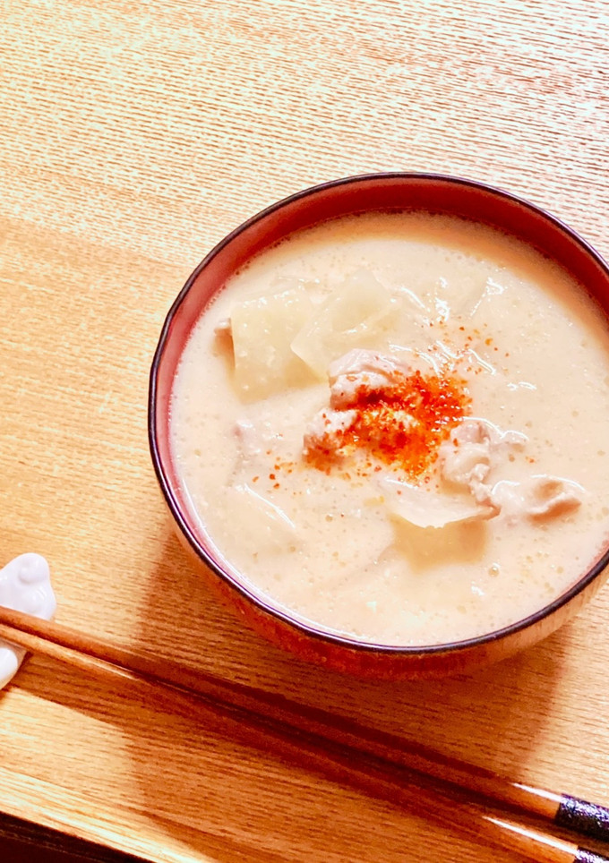 豚肉と玉ねぎの粕汁-レシピのメイン写真