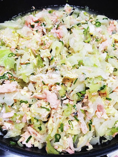 鮭ハラスとキャベツの蒸し煮-レシピのメイン写真
