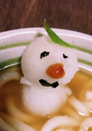 ゆきだるま温泉うどん-レシピのメイン写真