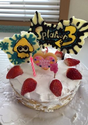 スプラトゥーン 3 誕生日ケーキ-レシピのメイン写真