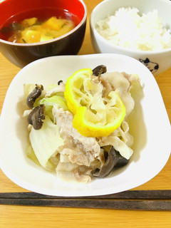 白菜と豚肉のほっこり♪ゆず塩蒸し-レシピのメイン写真