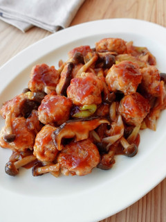 鶏団子ときのこの甘酢あん-レシピのメイン写真