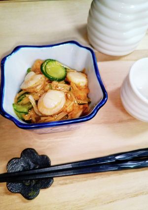 ベビーホタテとなめ茸和え-レシピのメイン写真