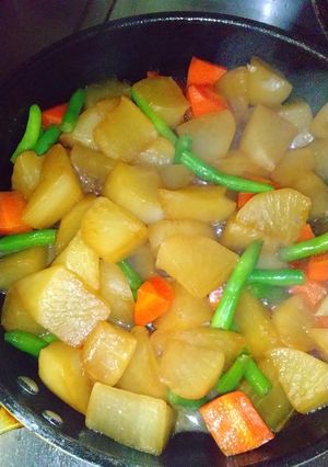 大根人参インゲン炒め煮-レシピのメイン写真