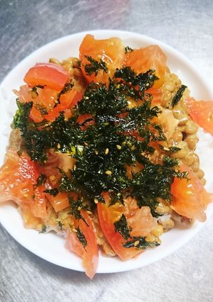 トマト納豆のさっぱりうどん-レシピのメイン写真