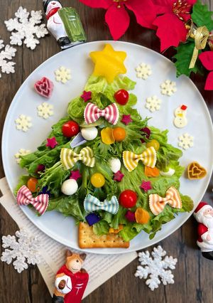 クリスマス　簡単ツリーサラダ-レシピのメイン写真