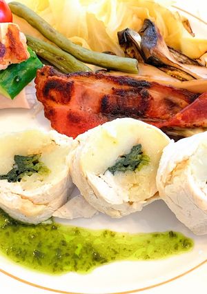簡単！ほうれん草とじゃが芋の鶏胸肉ロール-レシピのメイン写真