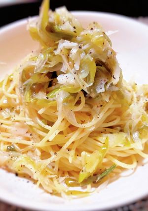 驚愕の甘み！長ネギとアンチョビのパスタ-レシピのメイン写真