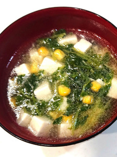 とろ~り食感♡豆苗とコーンの中華風スープ-レシピのメイン写真