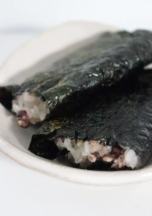 簡単ダイエット美味♪焼海苔の赤飯せんべい-レシピのメイン写真