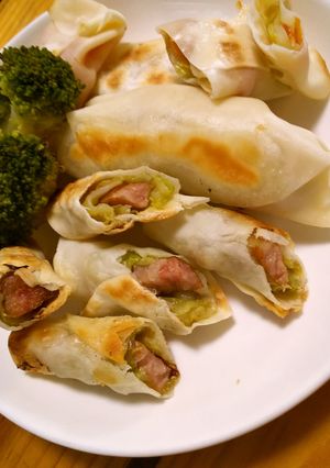 餃子の皮でウインナー巻き-レシピのメイン写真