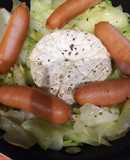 オイル蒸しキャベツ～チーズとウインナー～