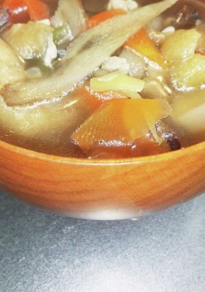 朝ご飯に！端っこ野菜で具沢山豚汁-レシピのメイン写真