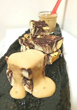 モカ豆腐ソースと大豆粉蒸しパン-レシピのメイン写真