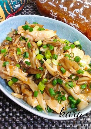 簡単節約♪むね肉と舞茸のたまポン炒め-レシピのメイン写真