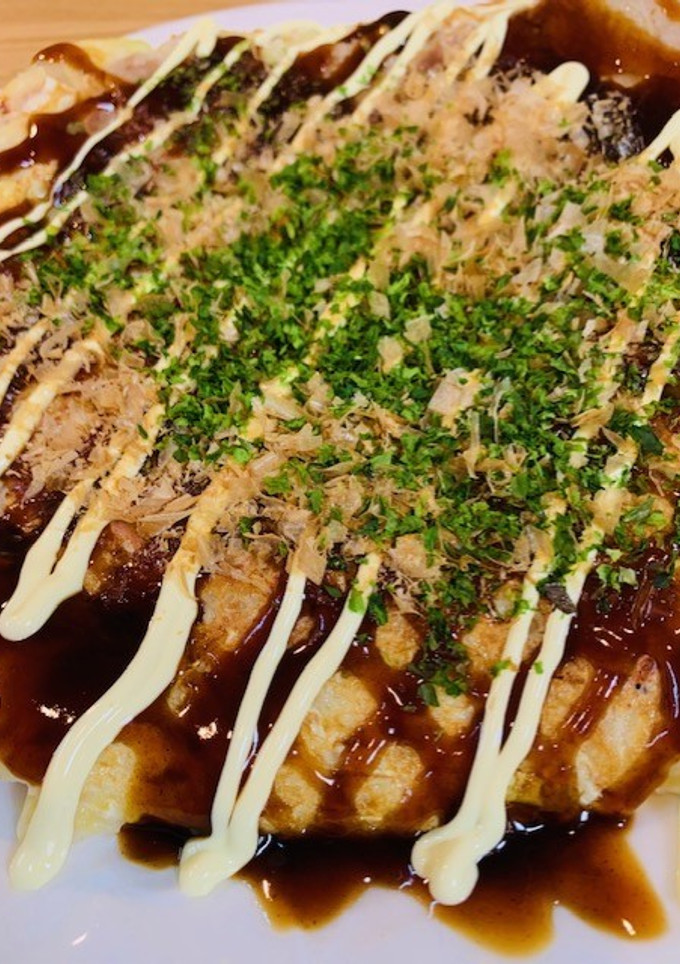 白だしで作ろう！ふわふわ山芋のお好み焼き-レシピのメイン写真