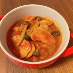 รูปของ 好きな野菜で★鶏胸肉のトマト煮込み