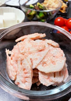 簡単おつまみ！れんこんのめんたいマヨ和え-レシピのメイン写真