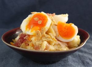 山盛りガーリックチップ★背徳ポテトサラダ-レシピのメイン写真