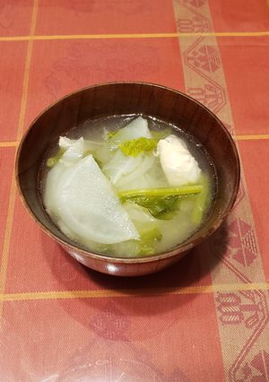 かぶと鶏肉の味噌汁-レシピのメイン写真