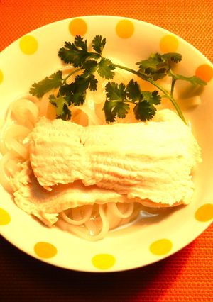 鶏むね肉あったかヘルシーパクチーヌードル-レシピのメイン写真